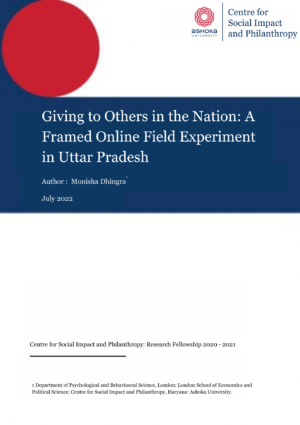 Giving to Others in the Nation A Framed Online Field Experiment in Uttar Pradesh (1)